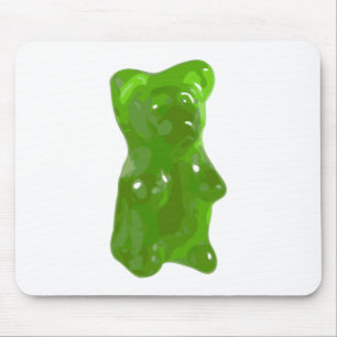 Mousepad Doces gomosos verdes do urso