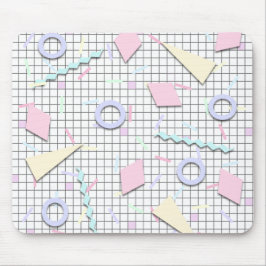 Mousepad Doces Pastéis Geométricos dos Anos 80 Impressos