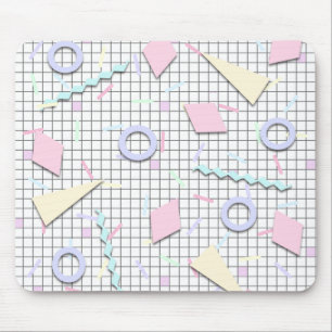 Mousepad Doces Pastéis Geométricos dos Anos 80 Impressos