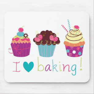 Mousepad Doces que doces eu amo cozer o mousemat dos