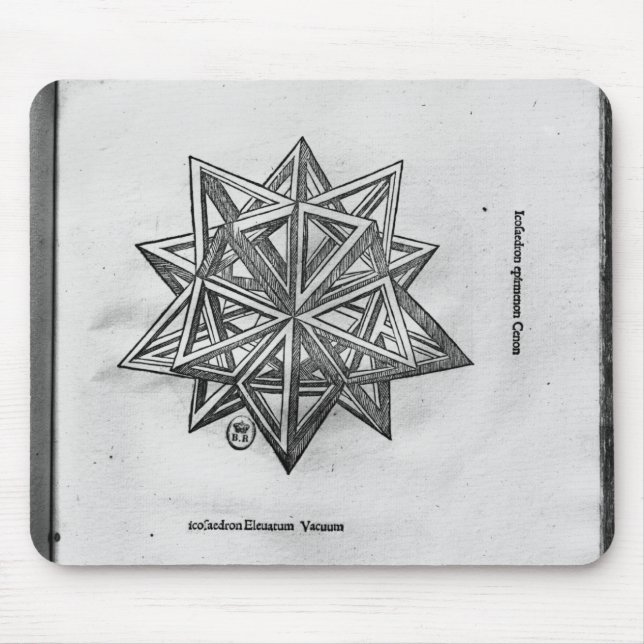 Mousepad Dodecahedron, 'de De Divina Proportione' (Frente)