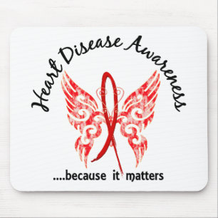 Mousepad Doença cardíaca da borboleta 6,1 do tatuagem do