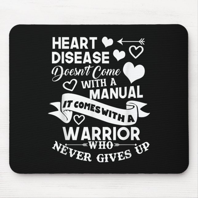 Mousepad Doença Cardíaca Não Vem Com Um Guerreiro Manual (Frente)