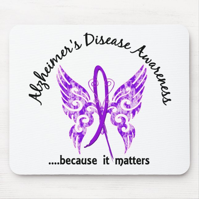 Mousepad Doença de Alzheimer da borboleta 6,1 do tatuagem (Frente)