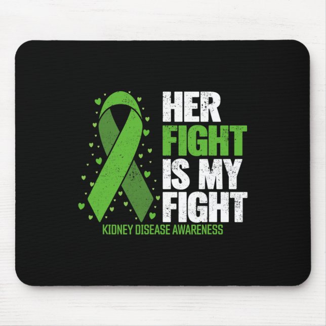 Mousepad Doença Ela Luta Contra O Meu Doença Renal (Frente)