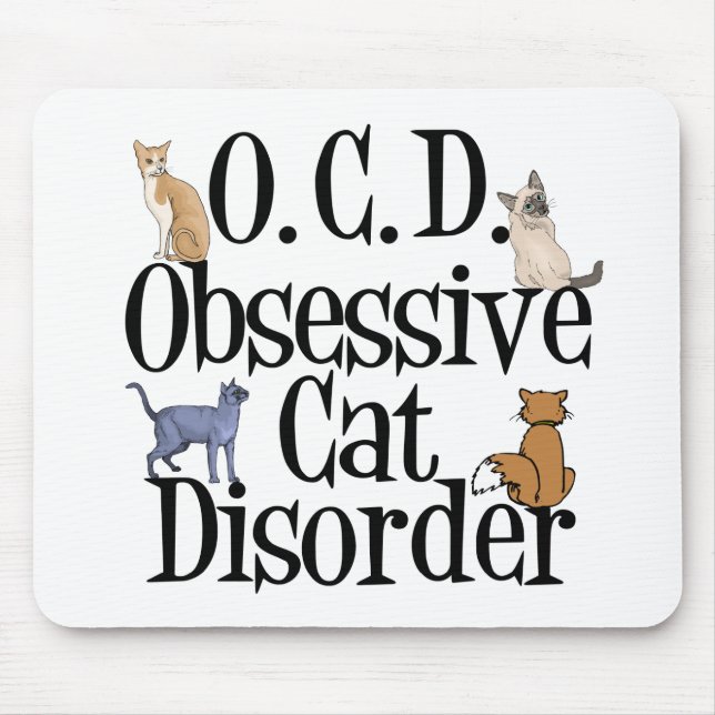 Mousepad Doença Obsessiva de Gatos (Frente)