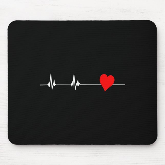 Mousepad Doenças do coração Sensibilização Mulheres com bat (Frente)