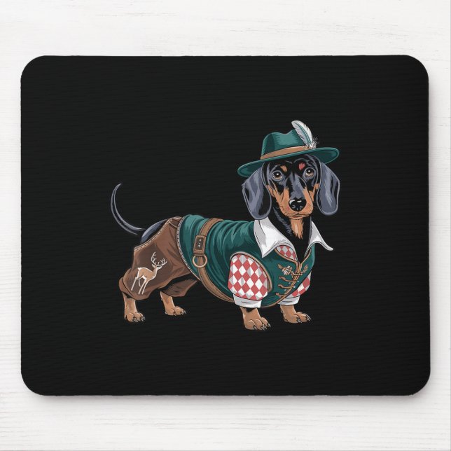 Mousepad Dog Dachshund Bavarian Weiner Sausado _3 (Frente)