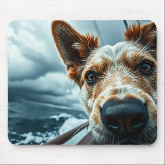 Mousepad Dog in Bed of RV
