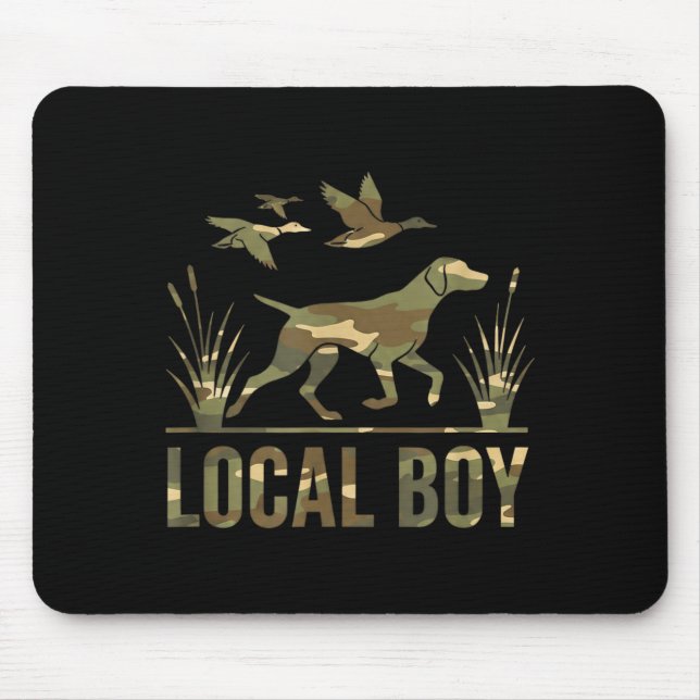 Mousepad Dog Local Boy Hunting Dog Camo Southern Country Pr (Frente)