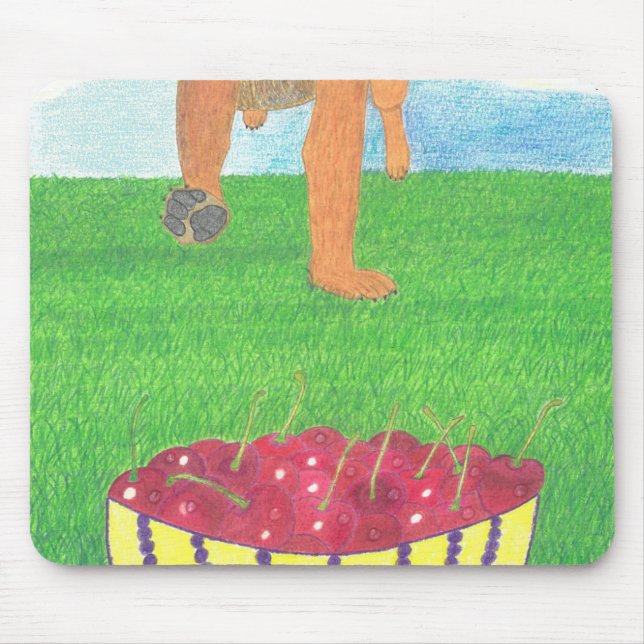 Mousepad Dog paws and cherry (Frente)