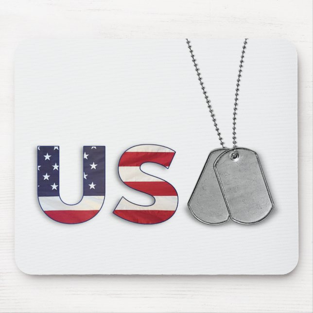 Mousepad Dog tags militares EUA (Frente)