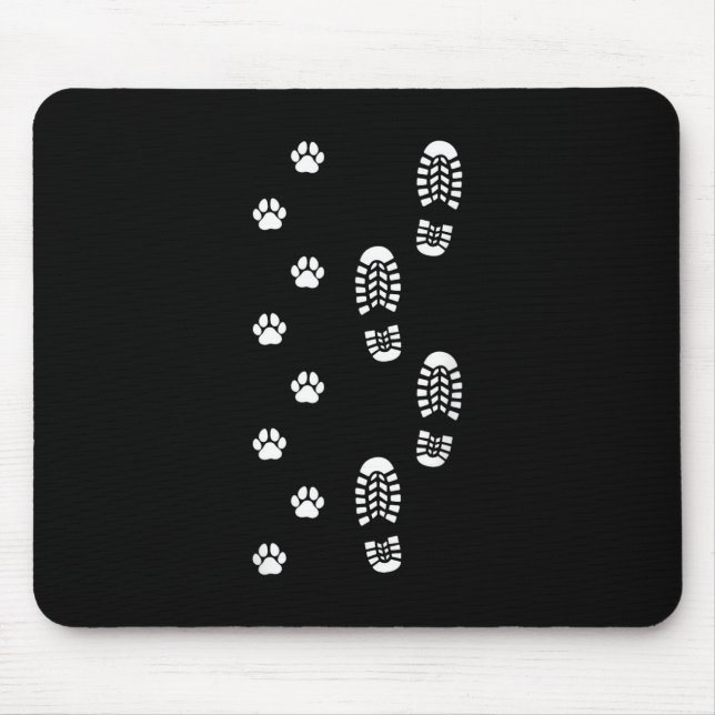 Mousepad Dog Walk Foot Print Dog Walker Dog Walking (Frente)