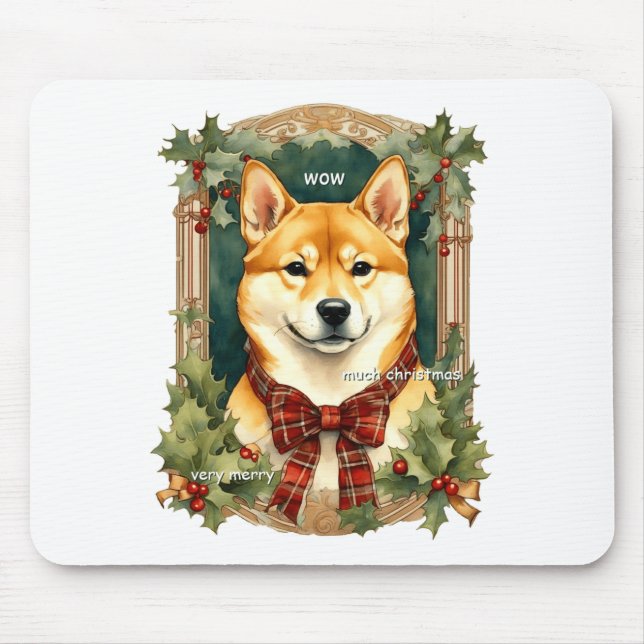 Mousepad Doge Christmas Swea Shiba Inu Mens Long  (Frente)