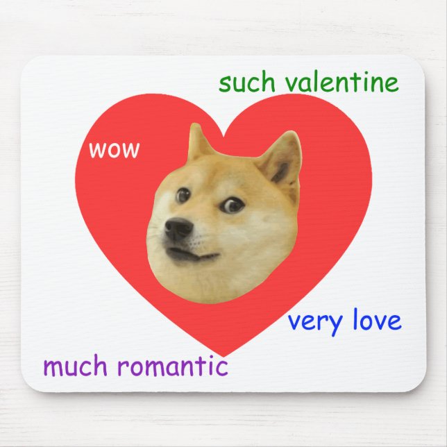 Mousepad Doge muito do dia dos namorados amor muito tais (Frente)