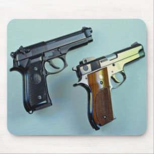 Mousepad Dois .45 arma automática do calibre para amantes