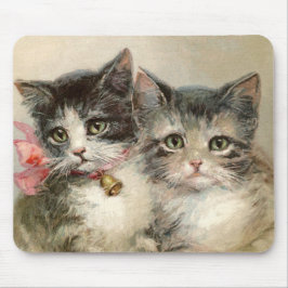 Mousepad Dois adoráveis gatinhos vitorianos.