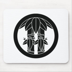 Mousepad Dois bambu com folhas de bambu em círculo