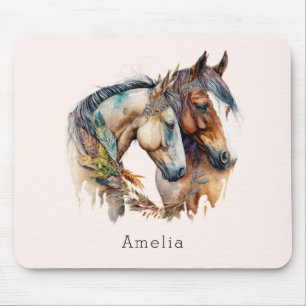 Mousepad Dois Belos Cavalos Oeste Boho