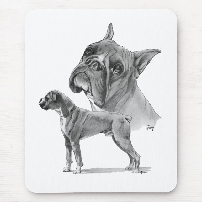 Mousepad Dois cães do pugilista (Frente)