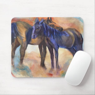 Mousepad Dois caras velhos com mouse de computador malhado 