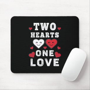 Mousepad Dois Corações Um Amor Fofo Aniversário Dia dos Nam