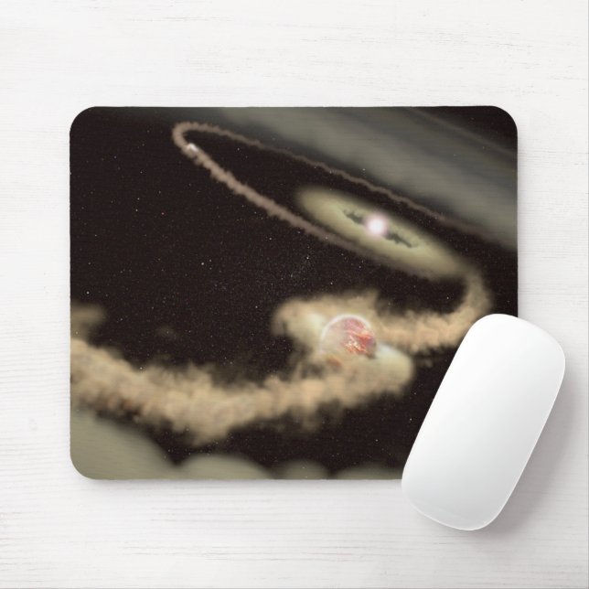 Mousepad Dois Exoplanetas Gás Orbitando Uma Jovem Estrela (Com mouse)