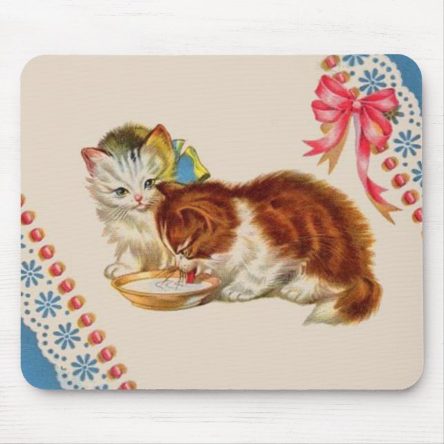 Mousepad dois gatinhos adoráveis (Frente)