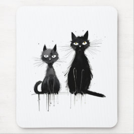 Mousepad Dois Gatos Pretos