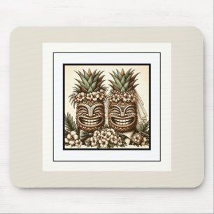 Mousepad Dois Gay de Graus Pineapple Tiki Cabeça Retro Casa