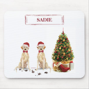 Mousepad Dois Labradores retrievers Engraçado Cachorro de N