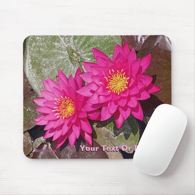 Mousepad Dois Lírios De Água Rosa (Com mouse)