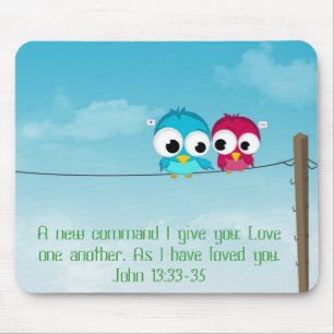 Mousepad Dois pássaros em um fio