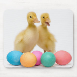 Mousepad Dois patos com ovos da páscoa