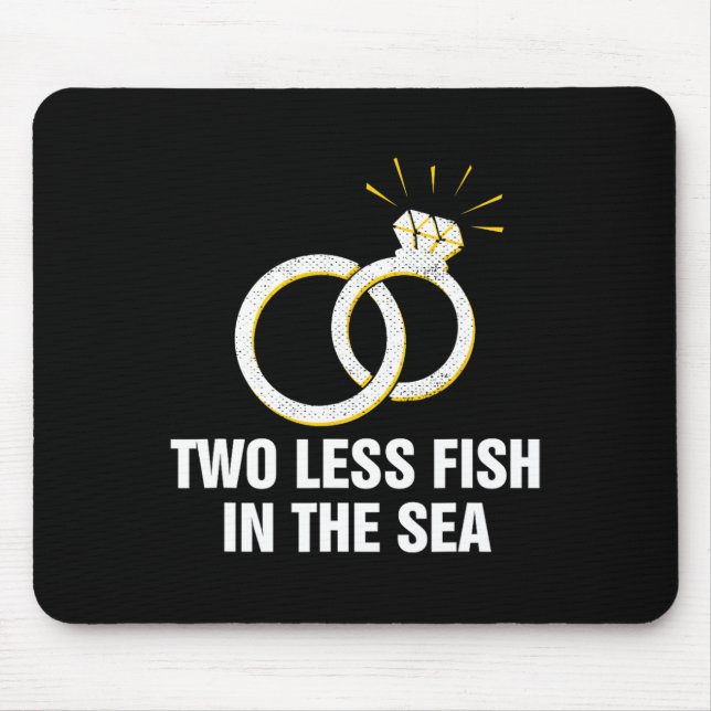 Mousepad Dois Peixes A Menos No Mar Casando Noiva E Gro (Frente)