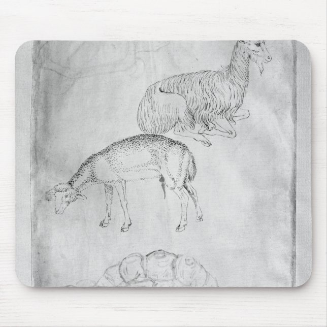 Mousepad Dois tartarugas, cabras e carneiros (Frente)