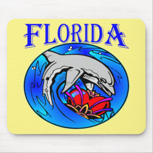 Mousepad Dolphin & Heart da Flórida #USAPatriotGraphics ©