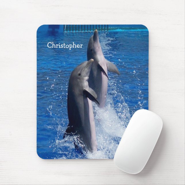 Mousepad Dolphin Photography Design (Com mouse)