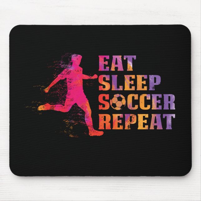 Mousepad Dom Repetitivo de Futebol para Jogadores de Futebo (Frente)