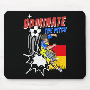 Mousepad Dominar O Campo Jogador De Futebol Ação Alemanha F