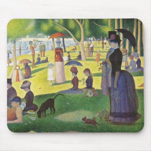 Mousepad Domingo em La Grande Jatte por Georges Seurat (Frente)