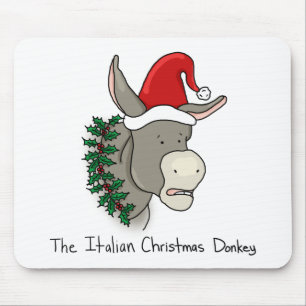 Mousepad Dominick o asno italiano do Natal
