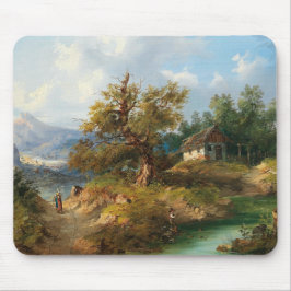 Mousepad Dominik Schufried Uma Paisagem Montanhosa com...