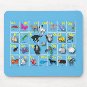 Mousepad Domínio animal em meu ABC