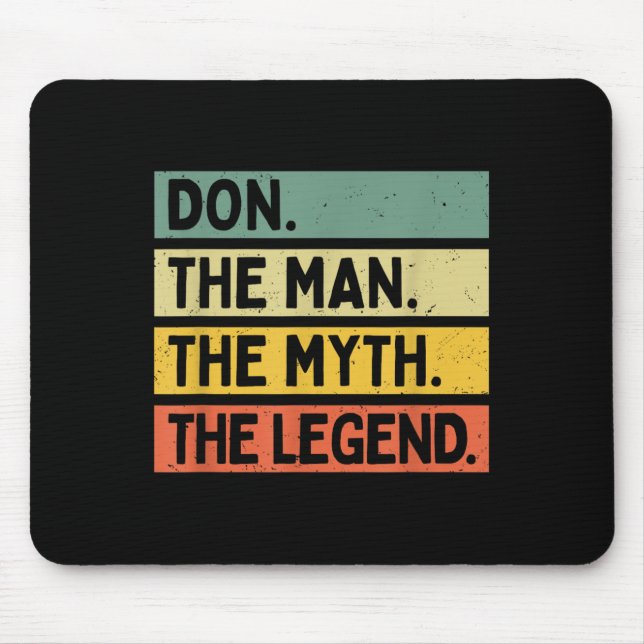 Mousepad Don The Man The Myth A Lenda Engraçada Personaliza (Frente)