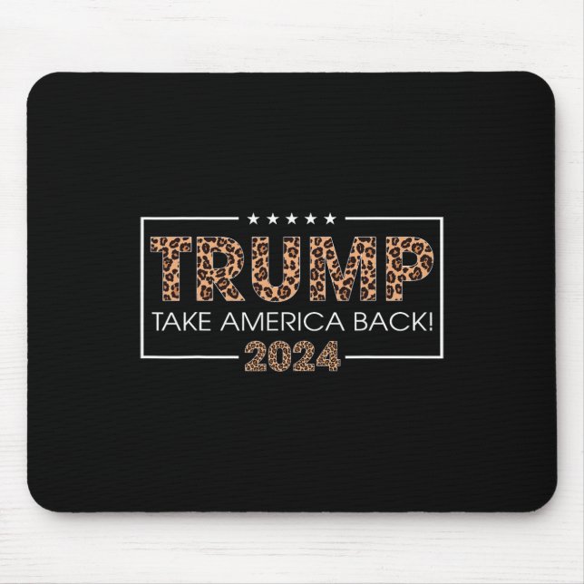 Mousepad Donald Trump 2024 Recupere a Impressão Leopardo na (Frente)
