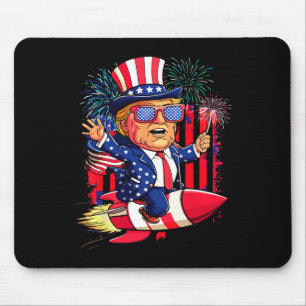 Mousepad Donald Trump 2025 Happy 4 De Julho Trump American