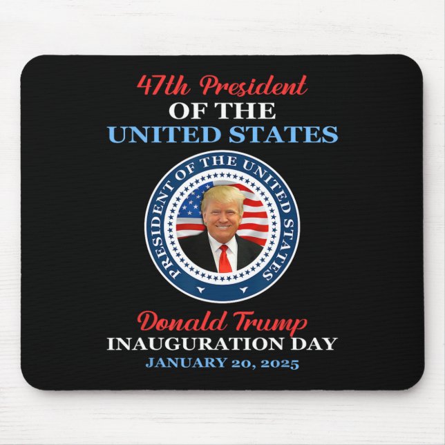 Mousepad Donald Trump 47.º Presidente 2025 Inauguração dos  (Frente)