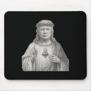 Mousepad Donald Trump como Jesus - Fé e Patriotismo para C