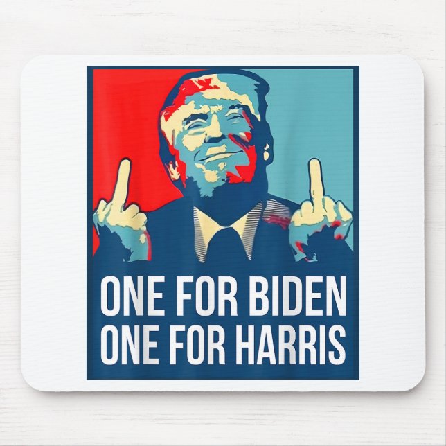 Mousepad Donald Trump Dedo Médio Biden Harris América Re (Frente)